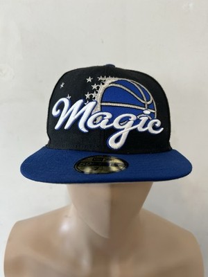 Orlando Magic Hat Mens 7 1/2 Black 59Fifty  New Era Cap Hardwood Classics - New