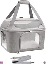 Large Cat Carrier for 2 Cats, Soft Pet Carrier Escape Proof & Breathable with