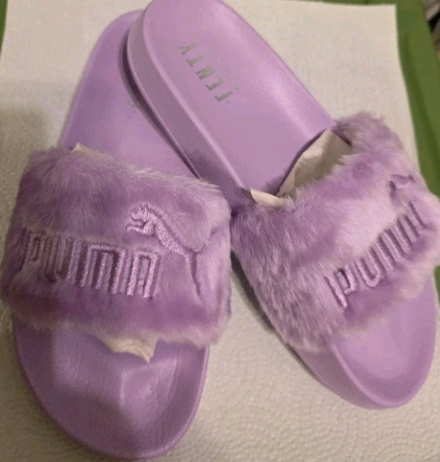 Fenty X Puma Rihanna scivolo donna pelliccia orchidea fioritura taglia 6 5