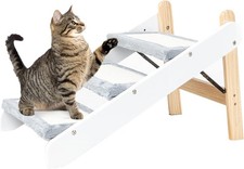MEWANG ScratchyRamp 2 in 1 Cat Stairs/Steps - for Couch or Bed with Paw Cat...