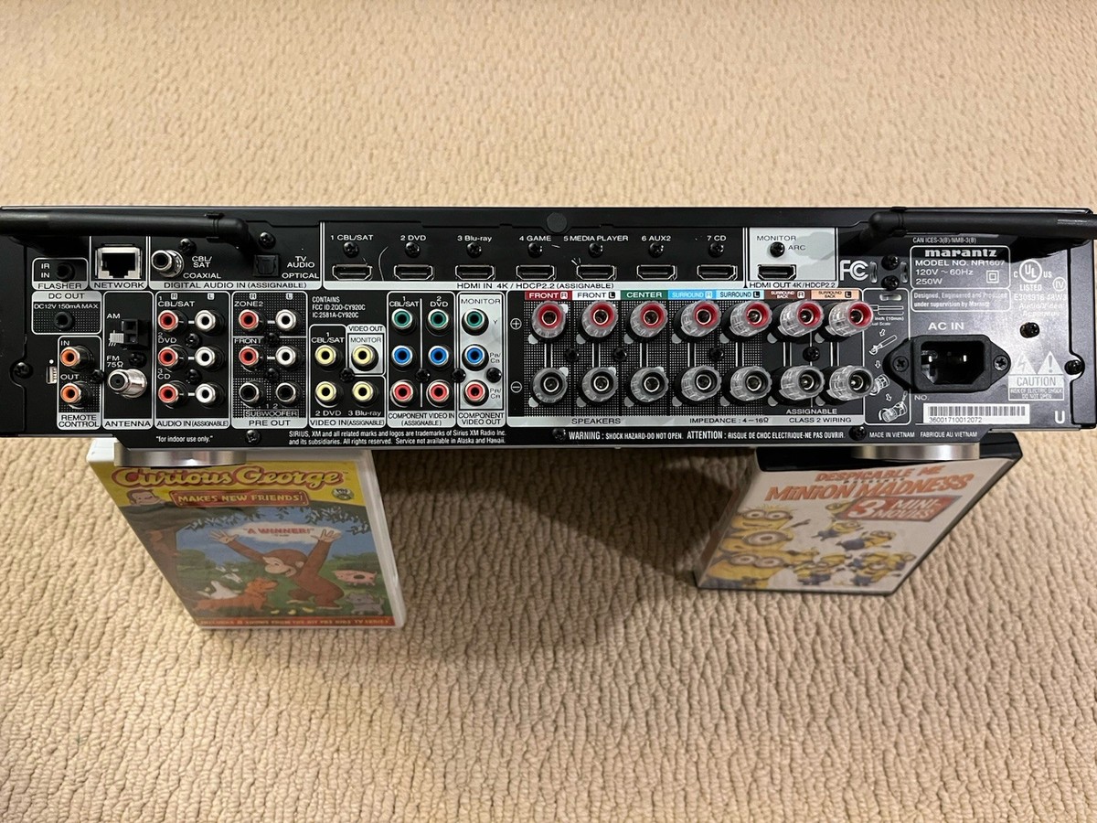 Marantz NR1607 A/V Receiver Black 7.1 Channel AM/FM HDMI RCA