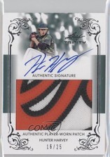 2013 Leaf Trinity Patch Silver 16/25 Hunter Harvey #DTP-HH1 Patch Auto b2g