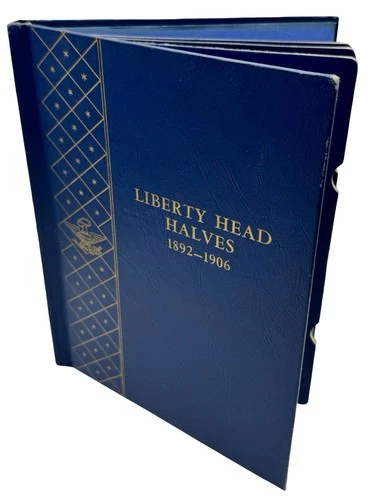 1892-1906 Barber Silver Half Dollars Whitman Coin Album Complete Set