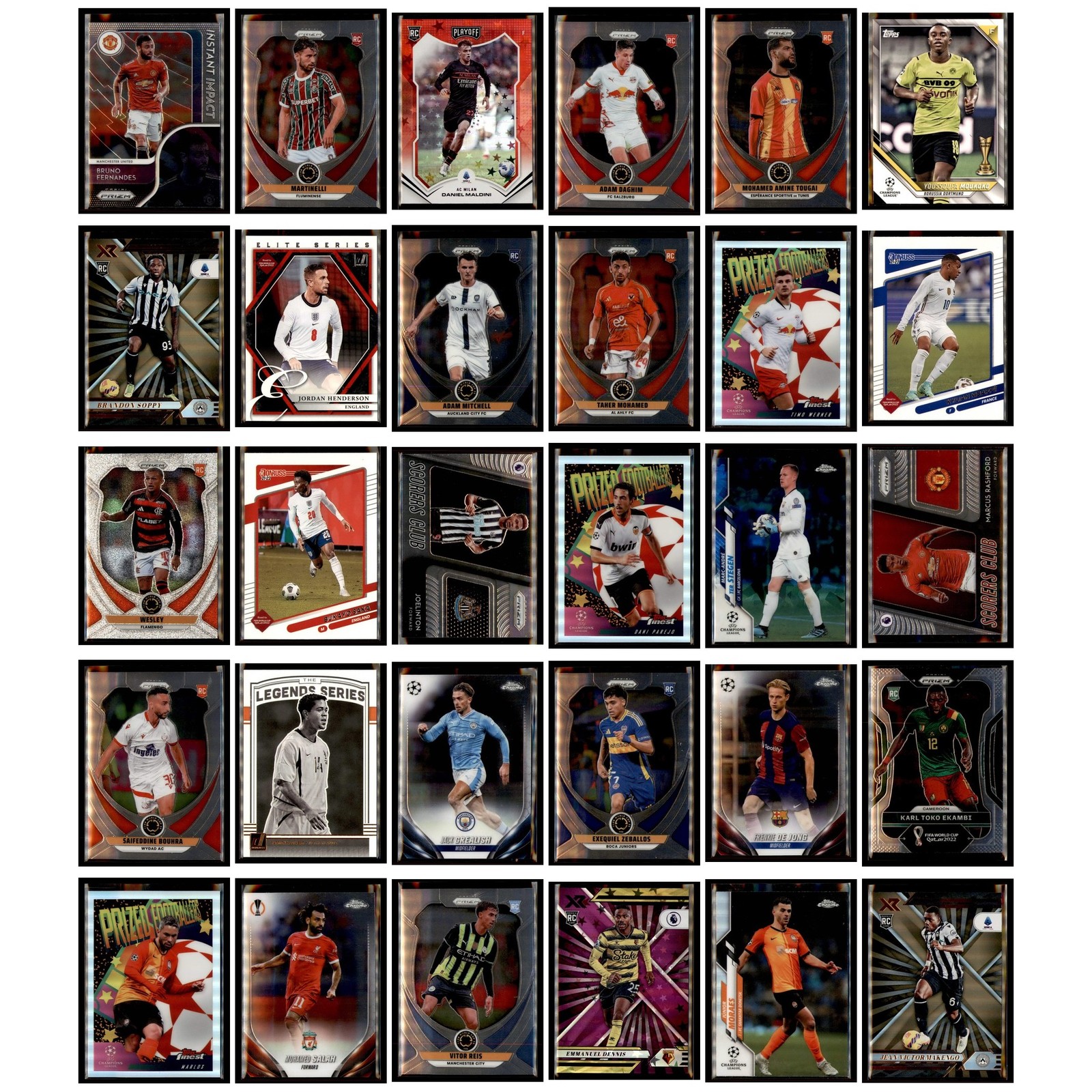 (100) Soccer/Futbol Card Lot - Topps Chrome/Prizm +more with Rookies and Stars view 5