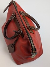 Borsa a mano Dooney & Bourke fiorentina Vacchetta in pelle rossa ferramenta ottone