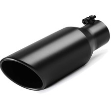 Elegant Rolled Edge Exhaust Tip With Drainage Hole - Perfect For Trucks Elegant Rolled Edge Exhaust Tip With Drainage Hole - Perfect For Trucks