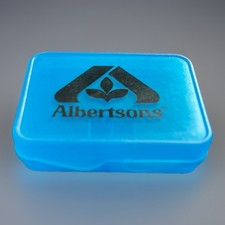 Albertsons Promotional 2 Compartments Travel Plastic Pill Case Trinket Box