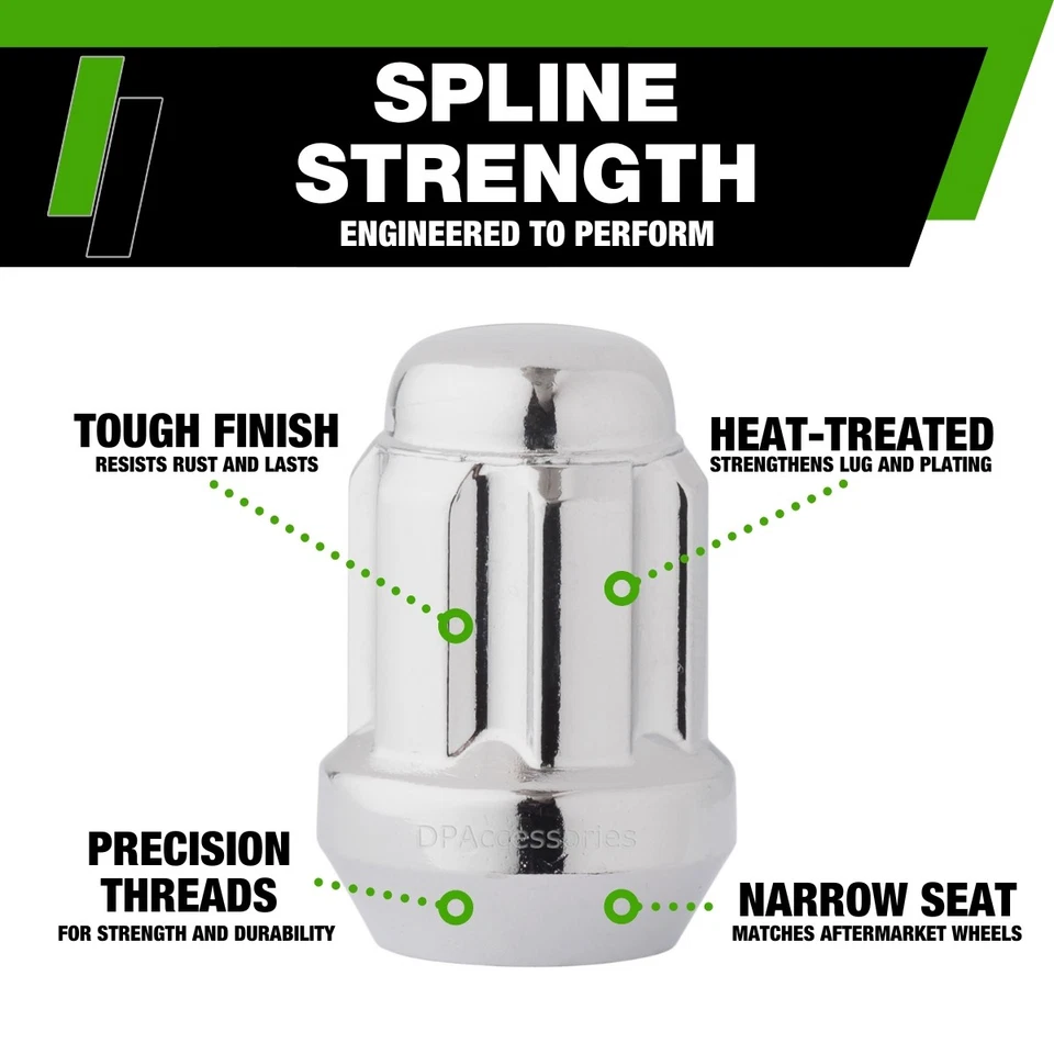 Tuercas cromadas para Dodge Charger 2006-2010 con ruedas de repuesto Foto 3 de 4