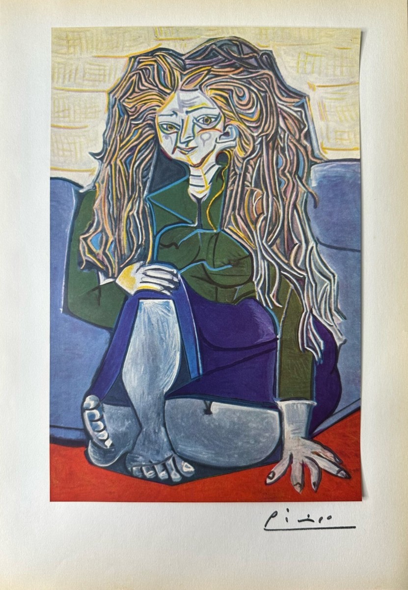 Vintage 1952 Picasso “La Vie” Lithograph Art Print Vintage 1952 Picasso “La Vie” Lithograph Art Print