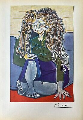 Vintage 1952 Picasso “La Vie” Lithograph Art Print Vintage 1952 Picasso “La Vie” Lithograph Art Print