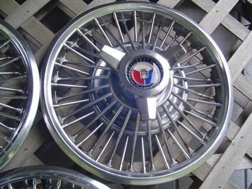 1965 65 FORD MUSTANG WIRE SPINNER HUBCAPS WHEELCOVERS CENTER CAP ANTIQUE VINTAGE - Picture 3 of 19