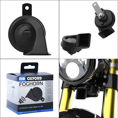 Oxford Motorrad Nebelhorn 12V schwarz wasserdicht Motorradhupe 105 db Roller NEU