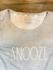 RAE DUNN Sleep Shirt Snooze Soft cozy Women’s L Lg Large Grey Gray — photo 4