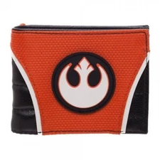 Rebel Pilot Star Wars Bifold Wallet Orange Rebel Alliance Logo PU Rogue One NEW