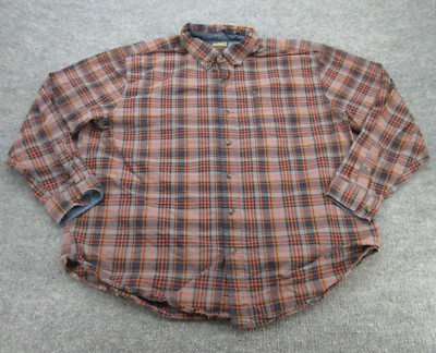 CE Schmidt Shirt Mens 2X Multicolor Plaid Long Sleeve Button Up Casual Adult XXL