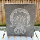 ETCHED SLATE STONE WALL PLAQUE OF SAINT MARK RELIGIOUS COLLECTIBLE HEAVY