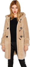 Women’s Real Shearling Fur Coat Winter Toggle Hooded Coat Smartuniversewear