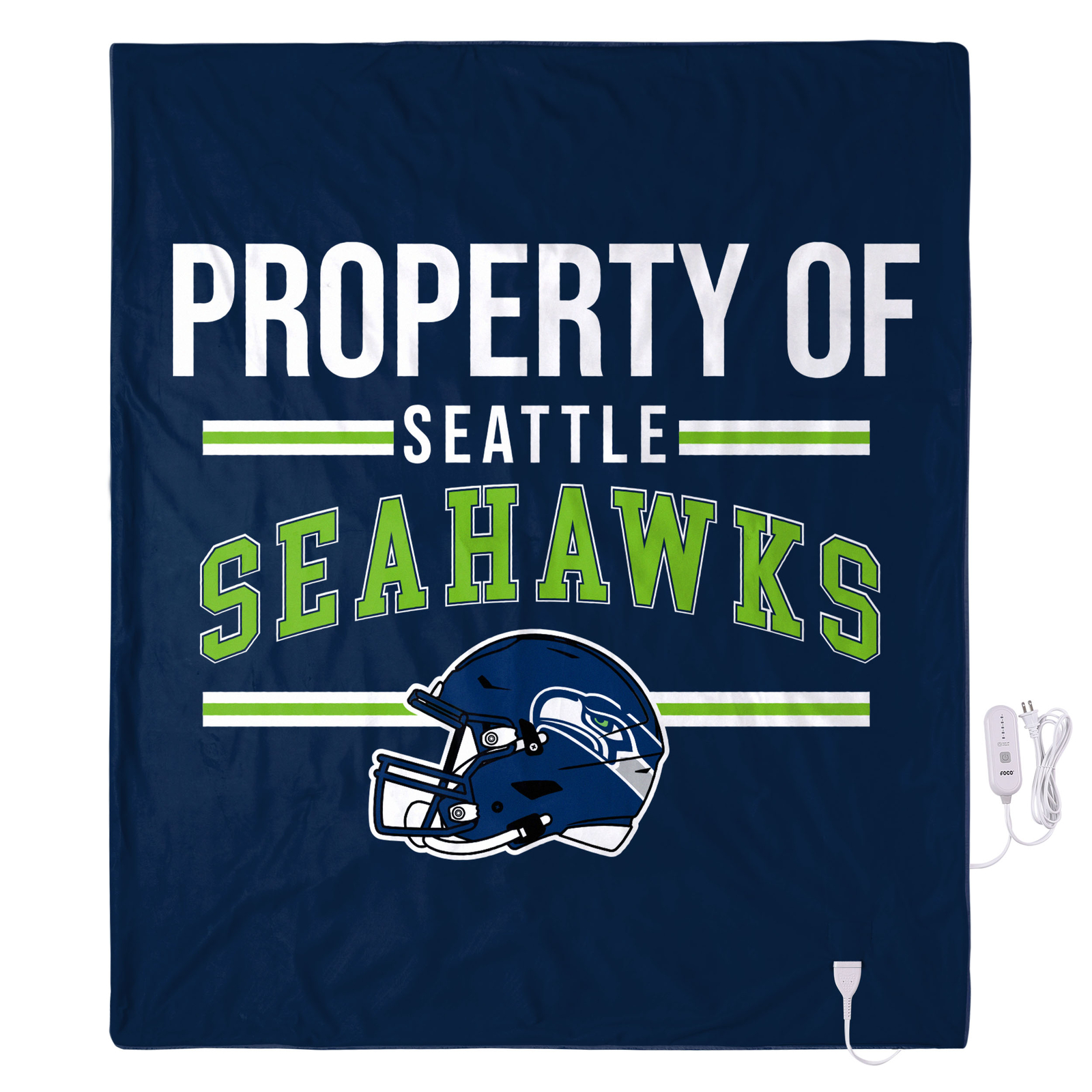 Эксклюзивное одеяло FOCO NFL Seattle Seahawks с подогревом, 50x60