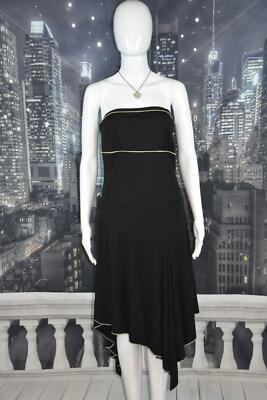 White House Black Market NWT Black Asymmetrical Strapless Dress $98. MSRP |  eBay