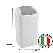 Plastic Swing Bin 35L Heavy Duty Waste Refuse Rubbish Bin Office Home Kitchen