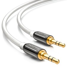 5m AUX Kabel 3,5mm Stereo Klinken Audio Kabel Klinke Stecker PC TV HiFi Weiß 