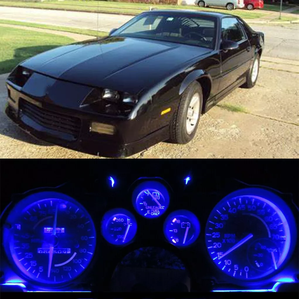 Dash Gauge Cluster LED Dashboard Bulbs Blue For Chevy 1982 1989 Camaro IROC Z28