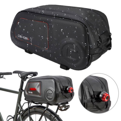 9L Wasserdicht Fahrrad Gepäckträgertasche Rücksitz Sattel Kofferraumtasche Fahrradtasche Schwarz