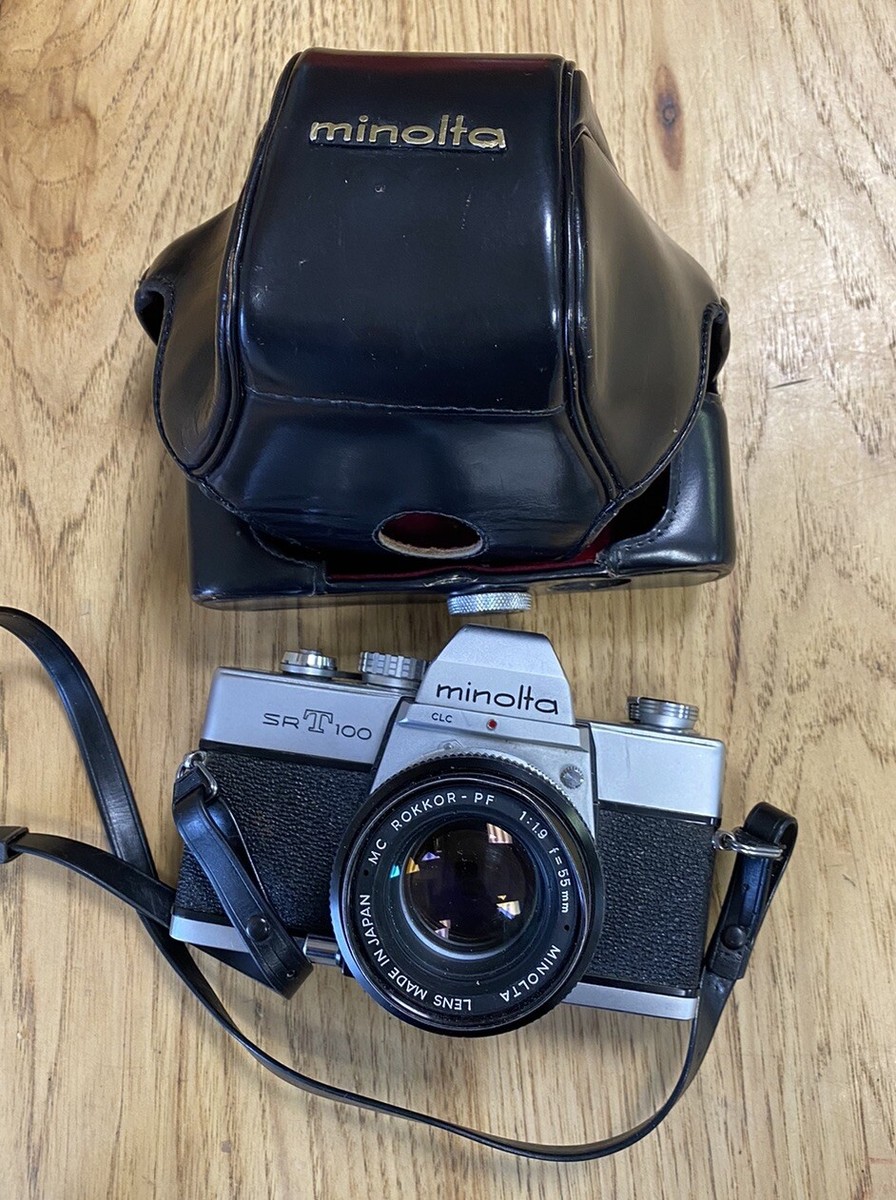 Minolta SRT-100 SLR Manual Camera Body and 55mm Lens - Works