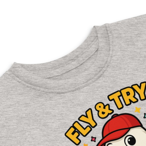 Kids FLY & TRY Cartoon Eagle T-Shirt Jersey – USA Pride Graphic Tee for Toddlers - Picture 51 of 75