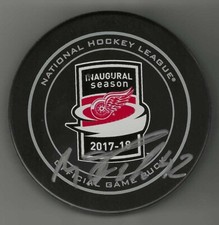 Martin Frk Signed Detroit Red Wings Little Caesars Arena Inaugural Game Puck
