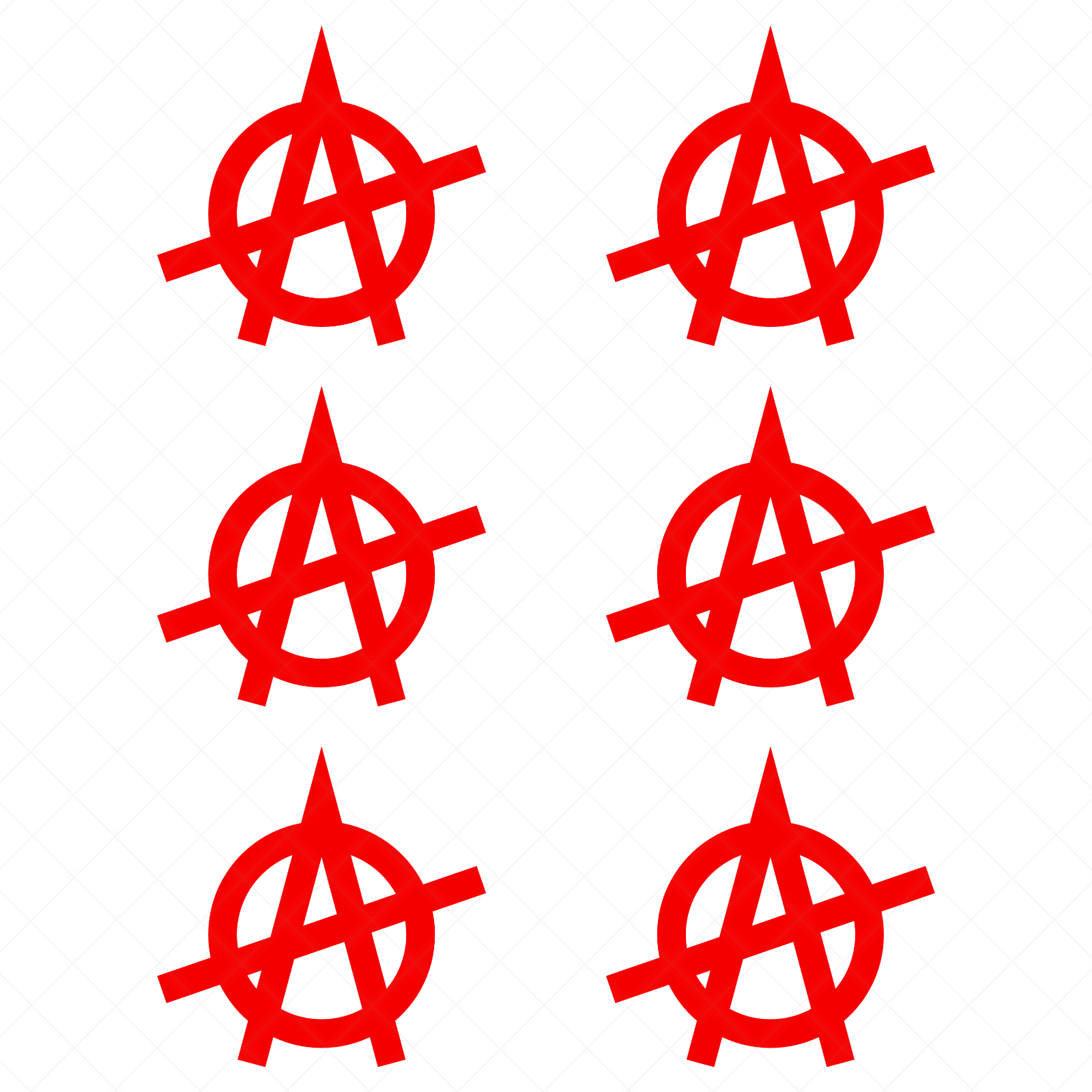 Anarchy Symbol Vinyl Decal Set of 6 for Gun Case Phone Helmet Bike Stickers-image