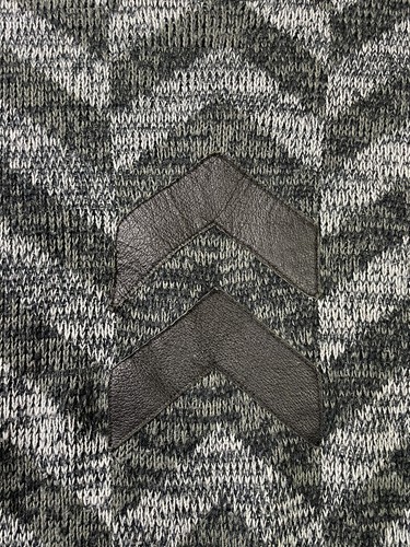 Vintage Weeds Sweater Adult Large Chevron Pattern Geometric 90’s Y2K Black Gray - Picture 2 of 12