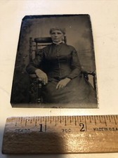 Antique Tintype Victorian Women Civil War Era Photo Photograph