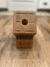 Vintage-cuTco Honey Oak 13 Slot KNIFE BLOCK Made in USA