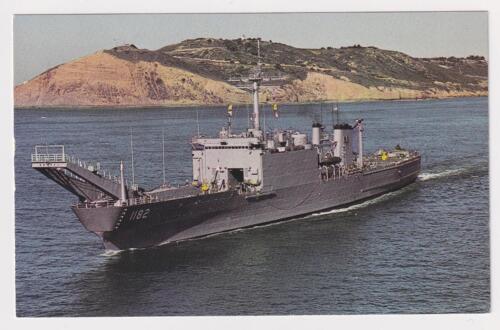 Czołg Landing Ship USS FRESNO LST-1182 Navy Ship Pocztówka S2327 - Zdjęcie 1 z 1