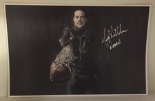 Foto holograma firmado por Jeffrey Dean Morgan 11x17 The Walking Dead Negan certificado de autenticidad