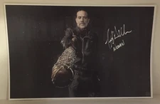 Jeffrey Dean Morgan Signed 11x17 The Walking Dead Negan Photo COA Hologram