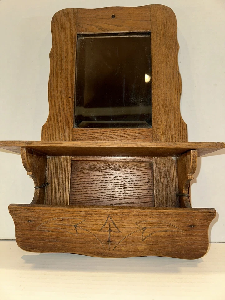 Wall Note Roll Message Board Organizer Hooks Shelf Wood - Image 2 of 4