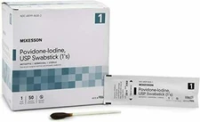 McKesson Impregnated Swabstick Sterile Box of 50 - 986