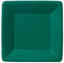 Boston International - 7" Square Plate Classic Linen Dark Green - PEK10122