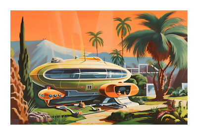 1960s Mid Century Modern Atomic Age Art Print mca18 | eBay