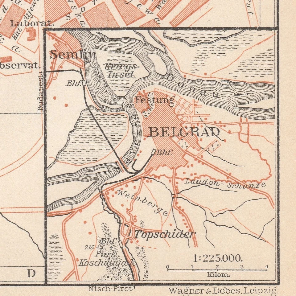 Mapa de Belgrado Београд мапа Beograd Mapa Mapa original mapa de la ciudad 1934 SERBIA Foto 3 de 4