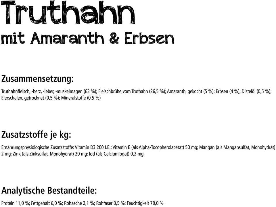 Belcando Frischebeutel 12x125g Truthahn mit Amaranth&Erbsen Nassfutter für Hunde - Bild 2 von 3