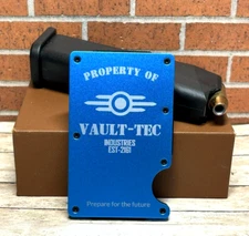 Tactical Minimalist Metal Vault Tec Wallet , RFID Card Holder Fallout Wallet
