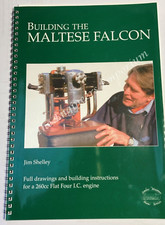 Plans MALTESE FALCON Jim Shelley Flat Four I C aero engine drawings instructions