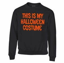 S4E Men's This Is My Halloween Costume Crewnecks Funny Halloween Sweatshirts
