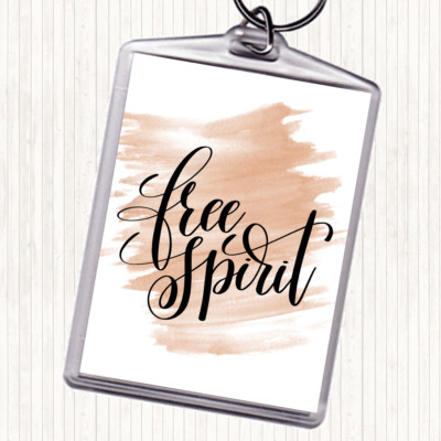 Aquarell Free Spirit Zitat Taschenanhänger Schlüsselanhänger Schlüsselring