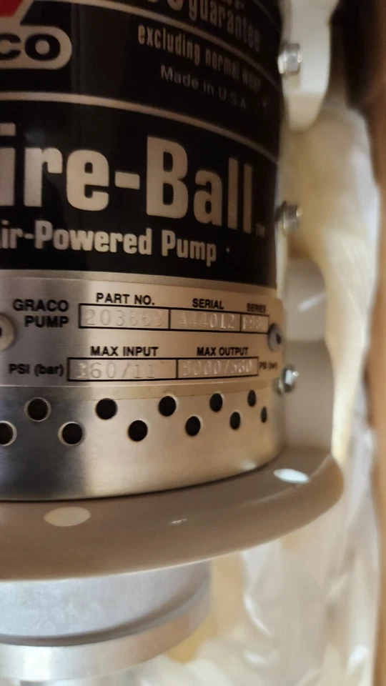 Graco 203869 203-869 Fire-Ball Air Pump For Drum Lube Dispense 50:1 NEW SURPLUS - Image 2 of 3