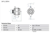 Bosch Drehstromgenerator 0 986 046 150