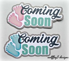 CRAFTECAFE BABY TITLE premade paper piecing scrapbook die cut piece page album